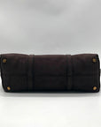 Anne Klein Brown Suede Shoulder Bag