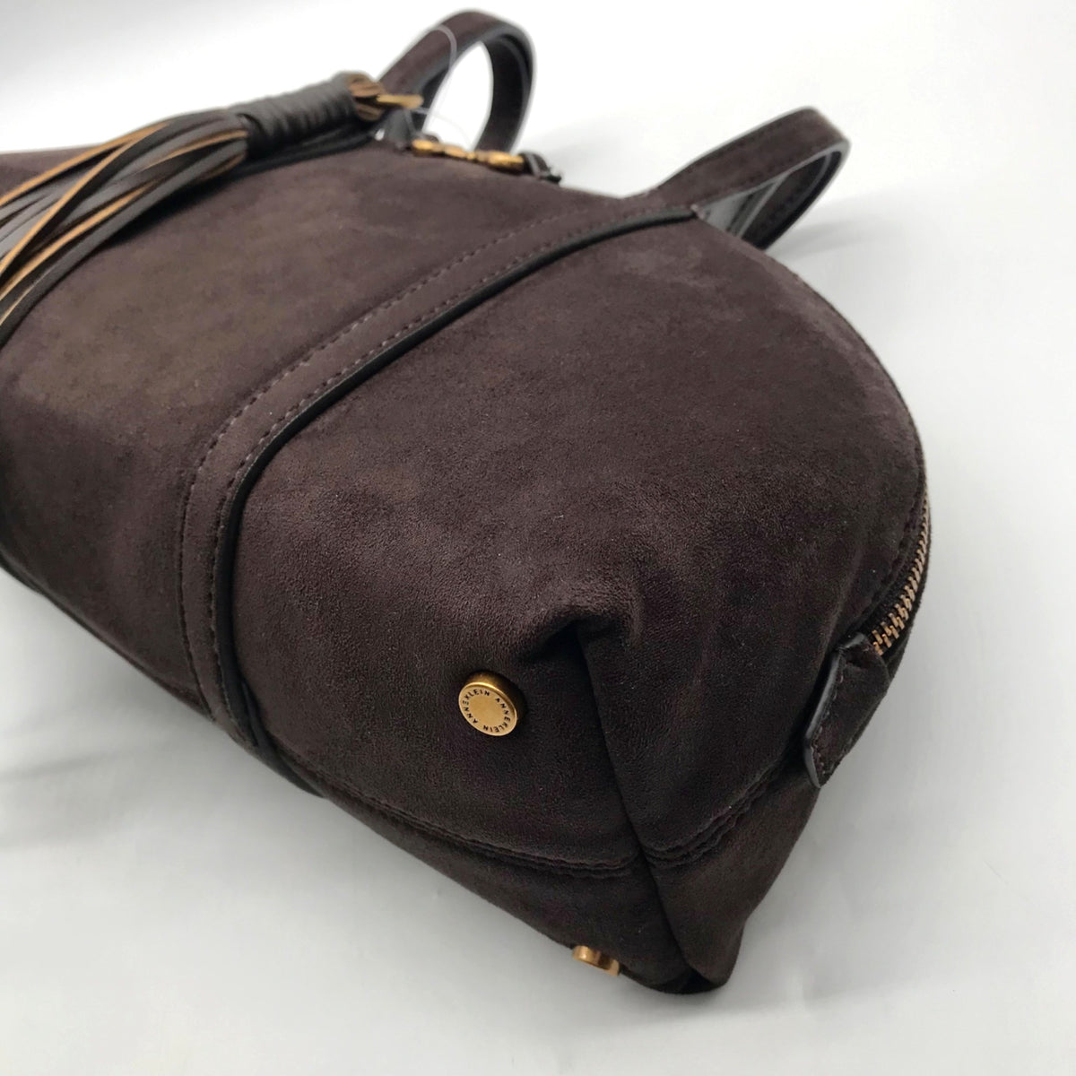 Anne Klein Brown Suede Shoulder Bag