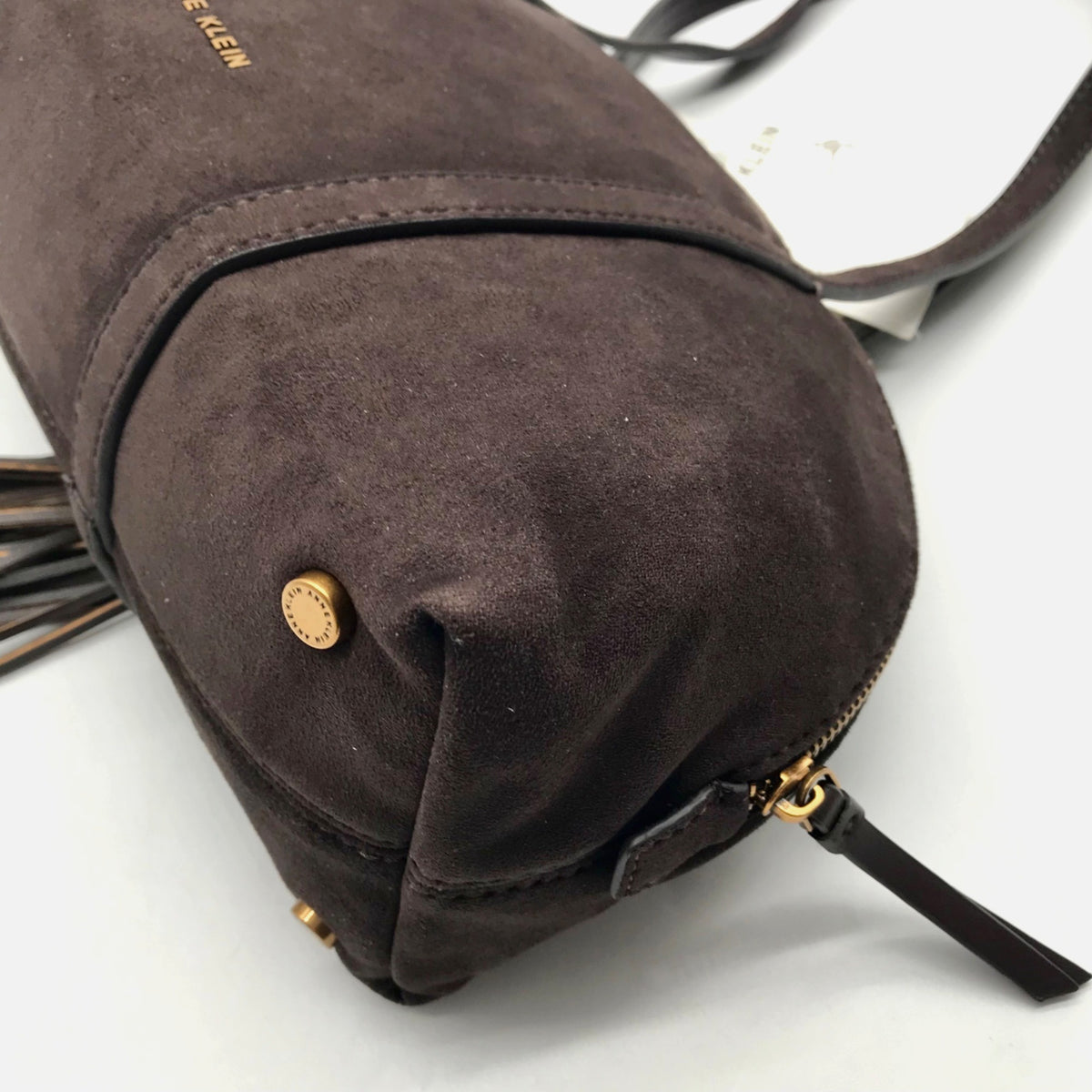 Anne Klein Brown Suede Shoulder Bag