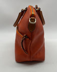 Dooney And Bourke Burnt Orange Pebbled Leather Satchel