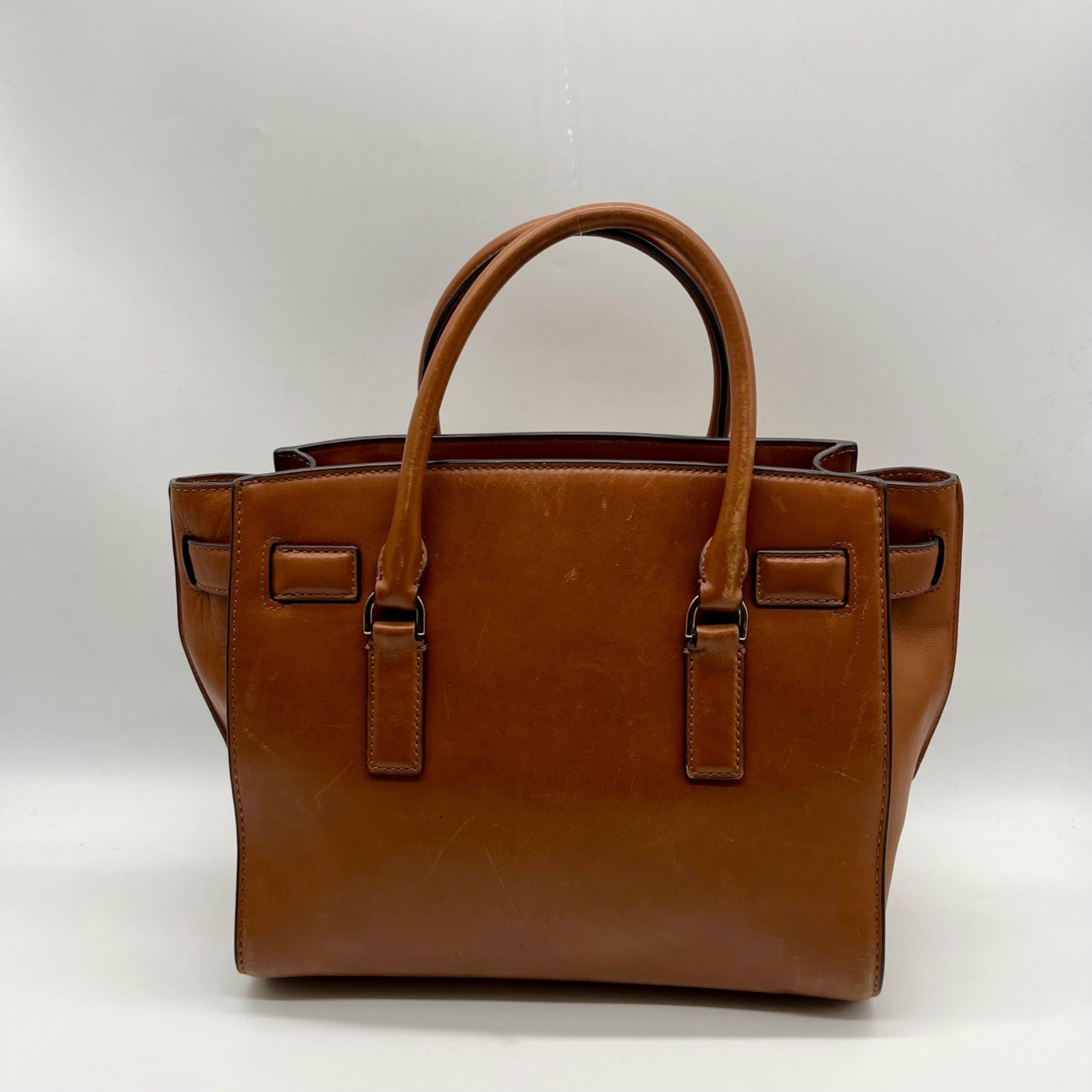 Michael Kors Brown Leather Hamilton Traveler Tote Bag