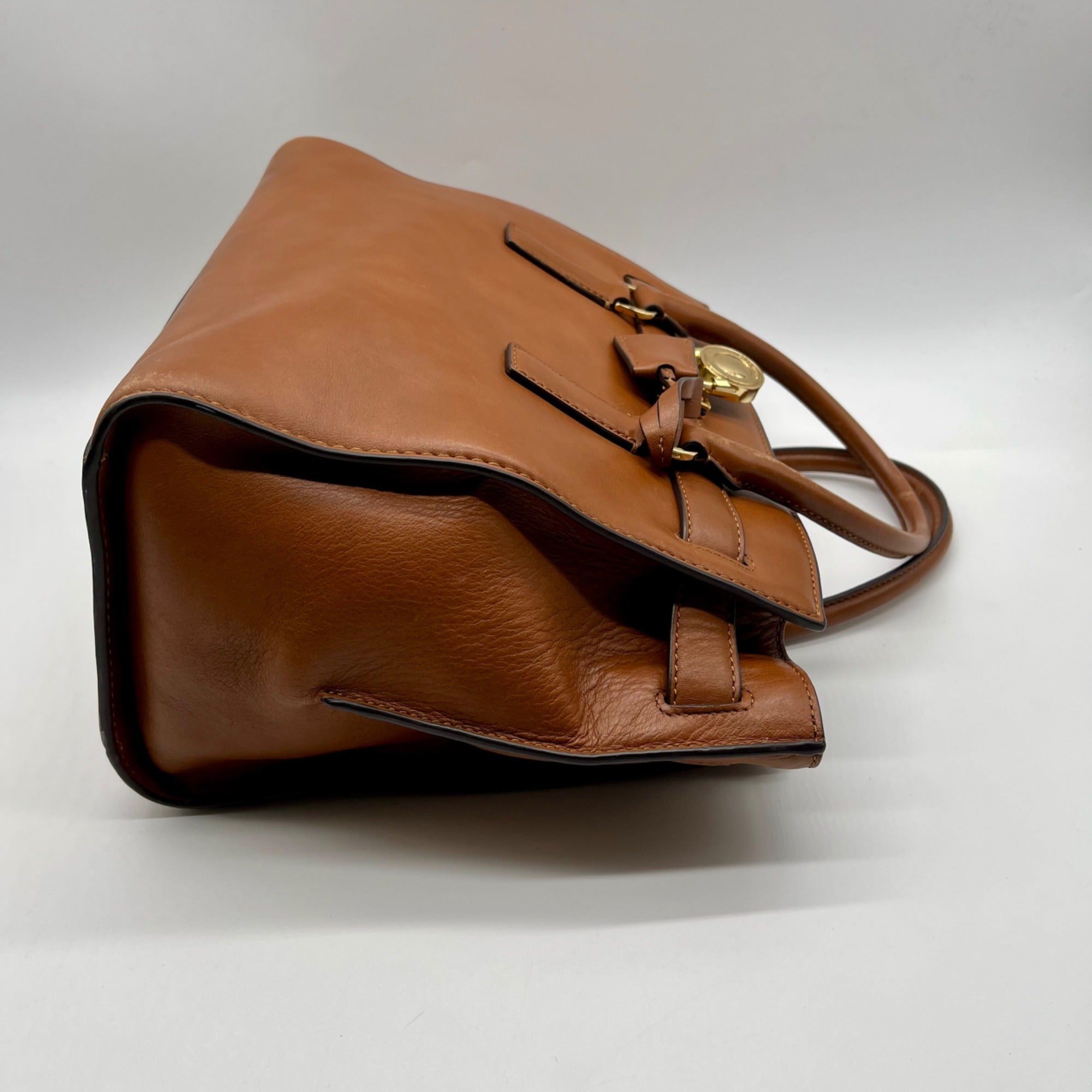 Michael Kors Brown Leather Hamilton Traveler Tote Bag