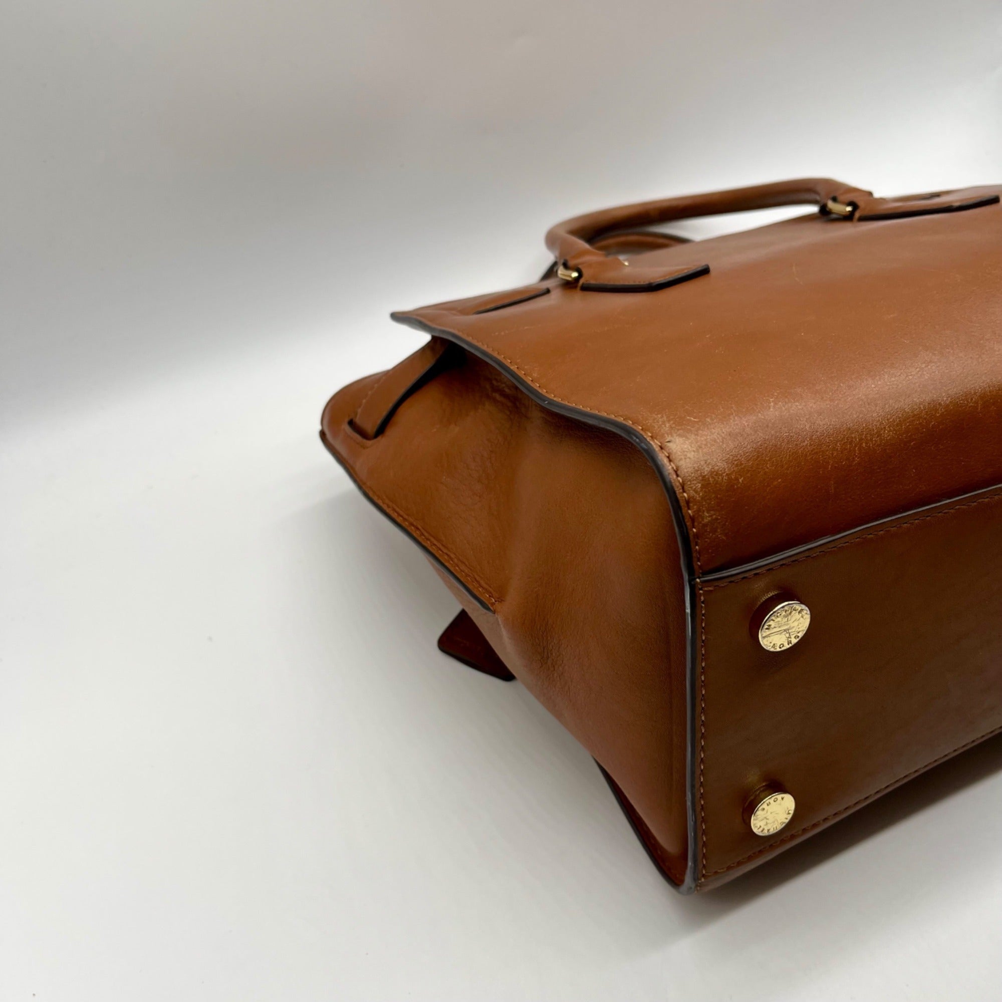 Michael Kors Brown Leather Hamilton Traveler Tote Bag