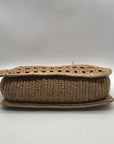 International Concepts Tan Square Raffia Tote Bag