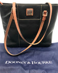 Dooney & Bourke Black Pebbled Leather Small Lexington Tote