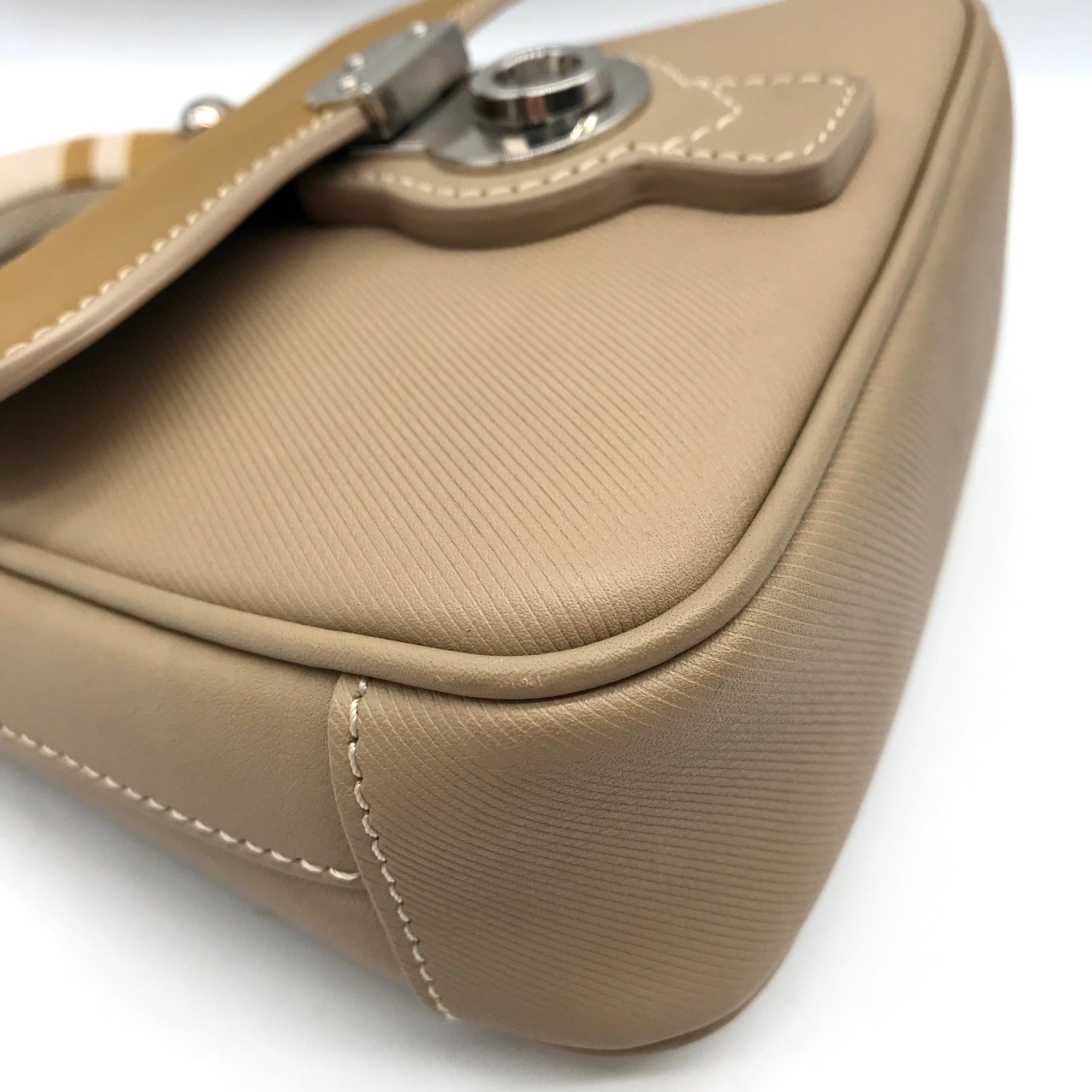 Burberry Beige Leather DK88 Top Handle Crossbody Bag