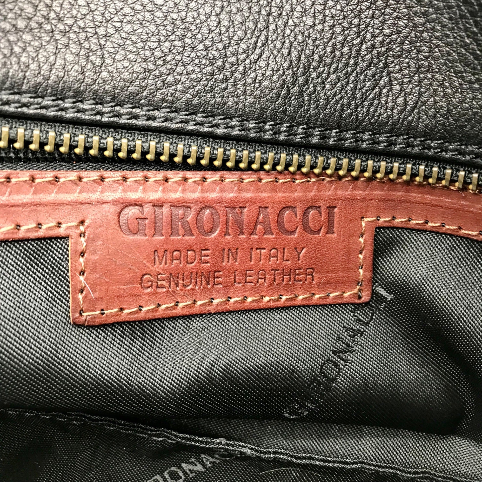 Gironacci Black &amp; Brown Leather Studded Shoulder Bag
