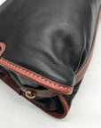 Gironacci Black & Brown Leather Studded Shoulder Bag