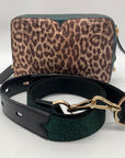 Kate Spade Candid Metallic Leopard Italian Leather Medium Camera Bag