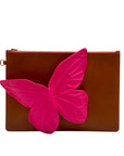 Sophia Webster Brown Butterfly Leather Convertible Pouch