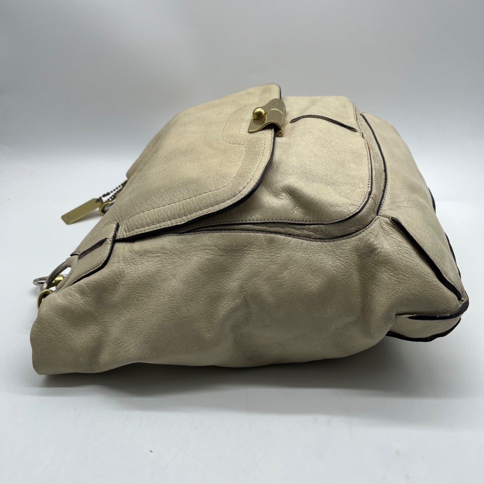 Coach Beige Leather Shoulder Bag 16815