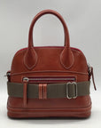 Dooney & Bourke Brown Leather Florentine Domed Satchel Bag