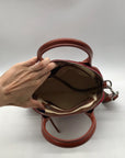 Dooney & Bourke Brown Leather Florentine Domed Satchel Bag