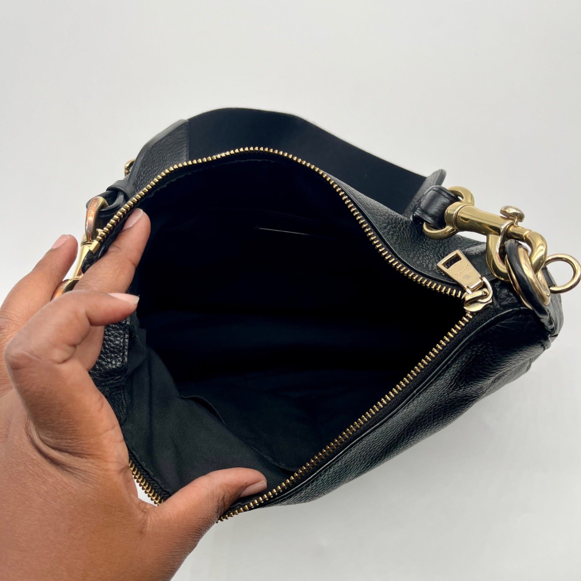 Coach Black Leather Jes Hobo Bag F72702
