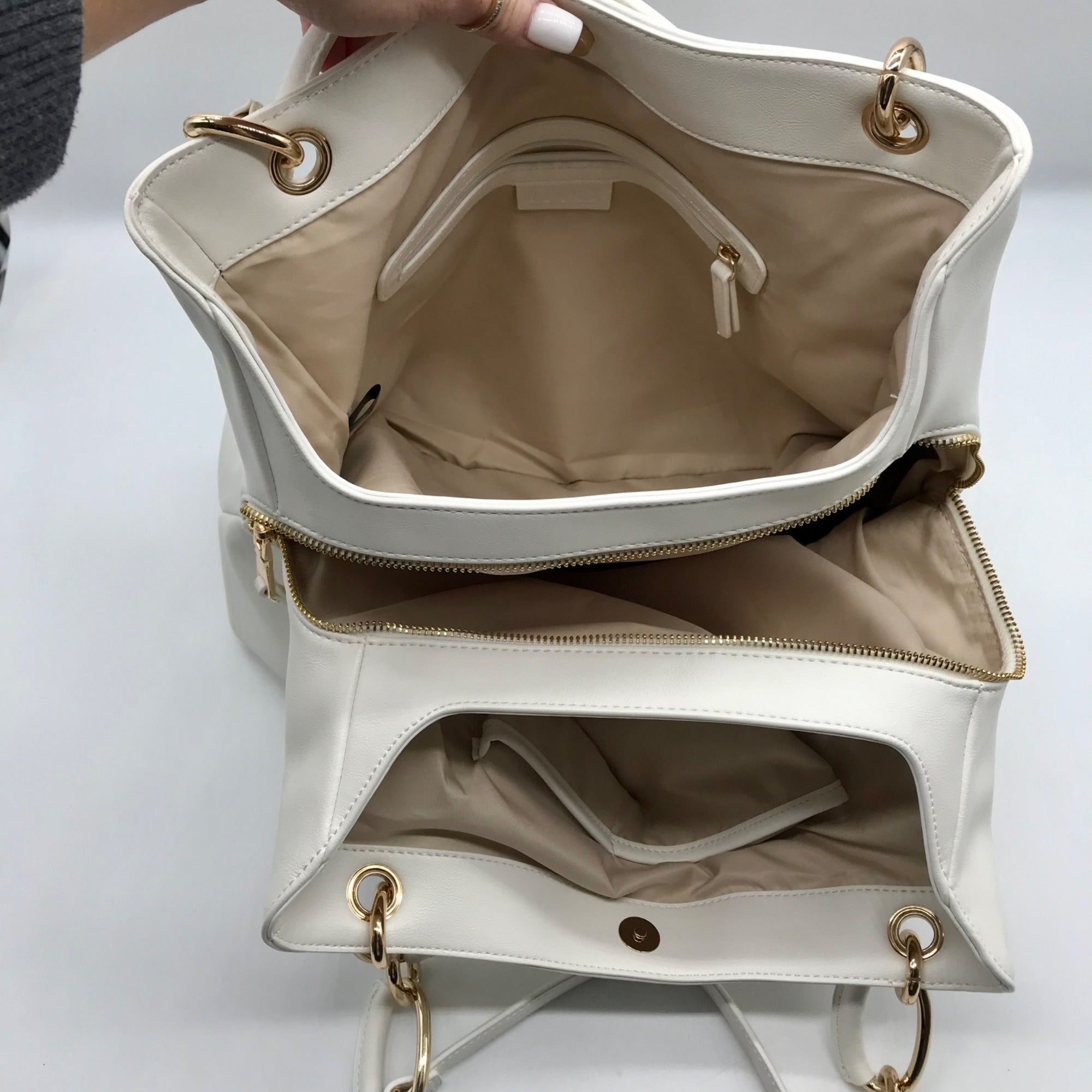 I.N.C. International Concepts Vanilla Trippii Chain Tote Bag