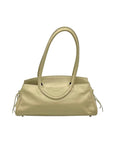 Staud Maude Beige Leather Shoulder Bag