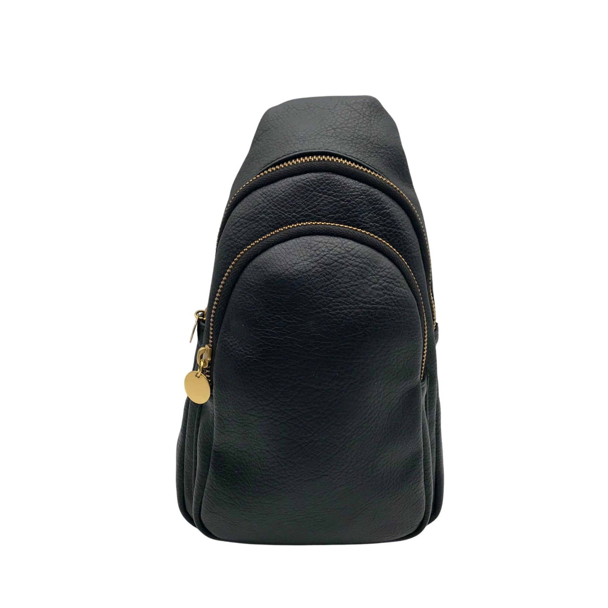 Style & Co Black Sling Pack With Webbed Strap