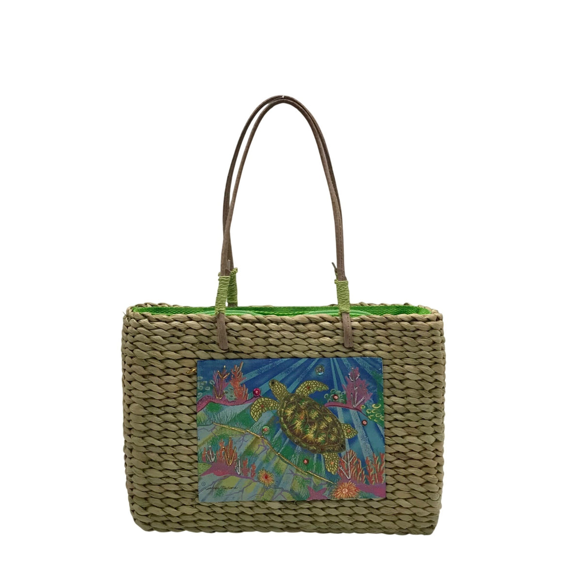 Sun &amp; Sand Tan Woven Straw Tote Bag