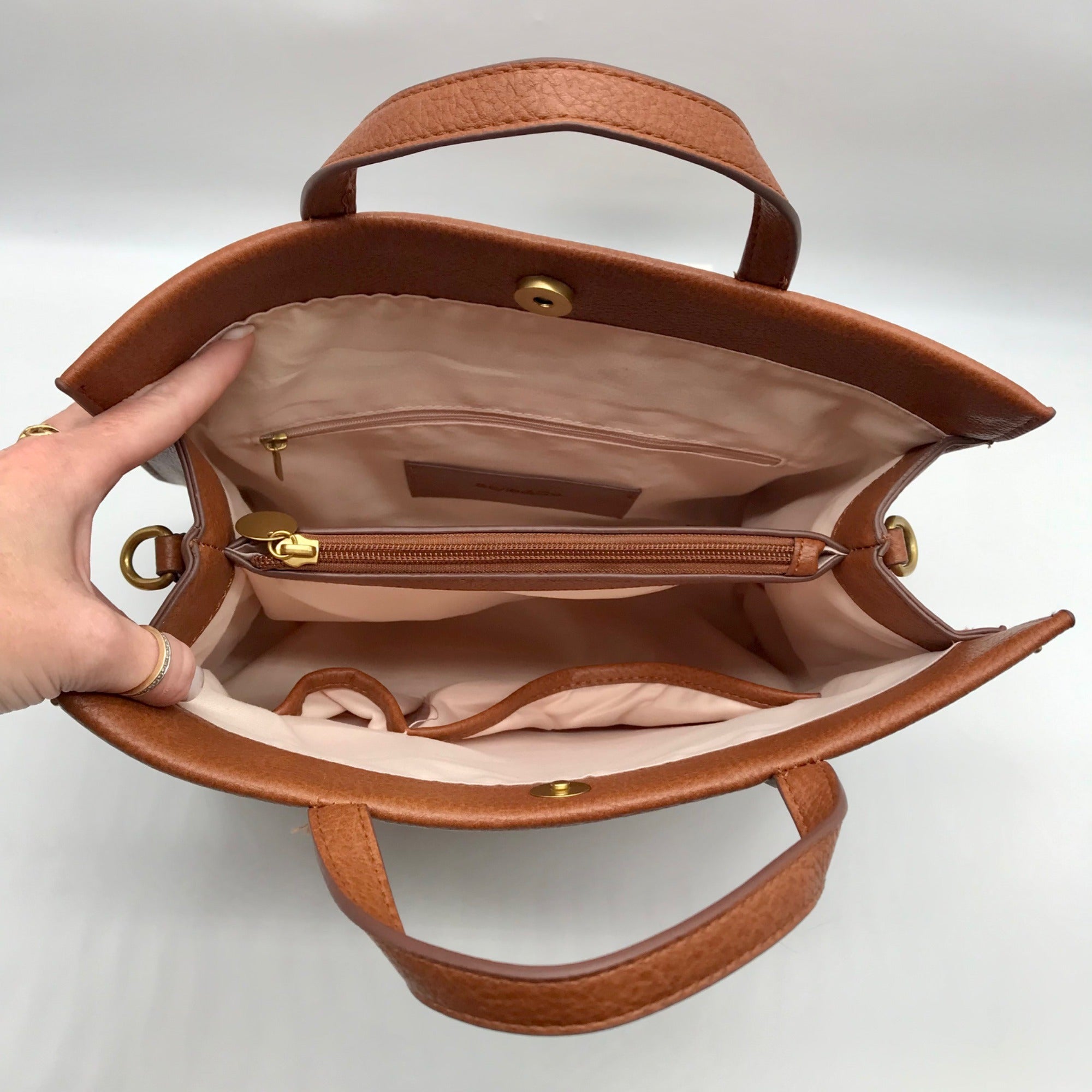Style &amp; Co Brown Medium Boxy Tote