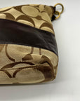 Coach Brown & Khaki Canvas Y2K Shoulder Bag 12825