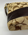Coach Brown & Khaki Canvas Y2K Shoulder Bag 12825