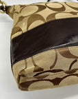 Coach Brown & Khaki Canvas Y2K Shoulder Bag 12825