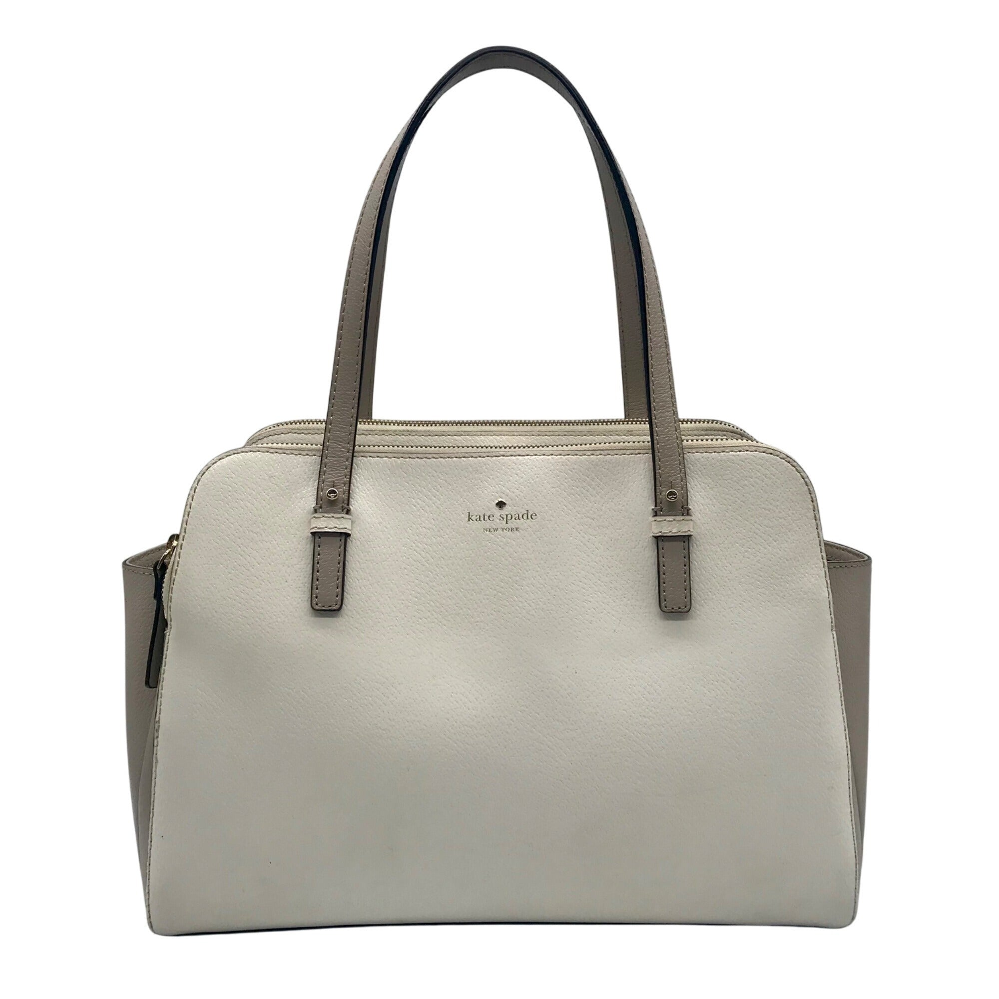 Kate Spade New York Ivory &amp; Cement Grand Street Lydia Shoulder Bag