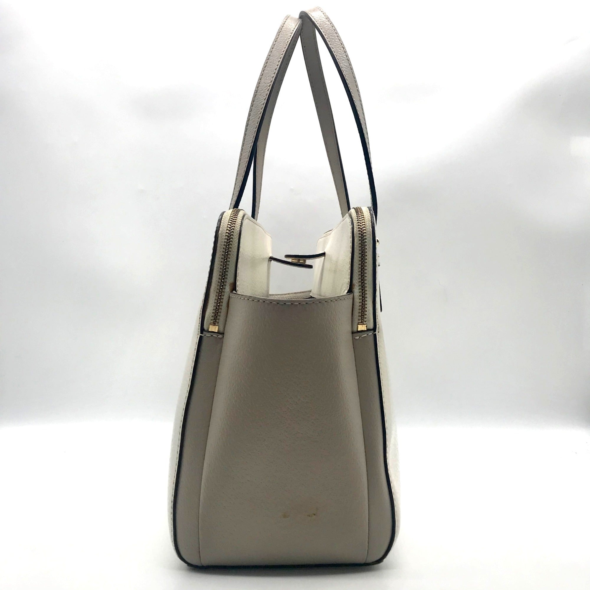 Kate Spade New York Ivory &amp; Cement Grand Street Lydia Shoulder Bag