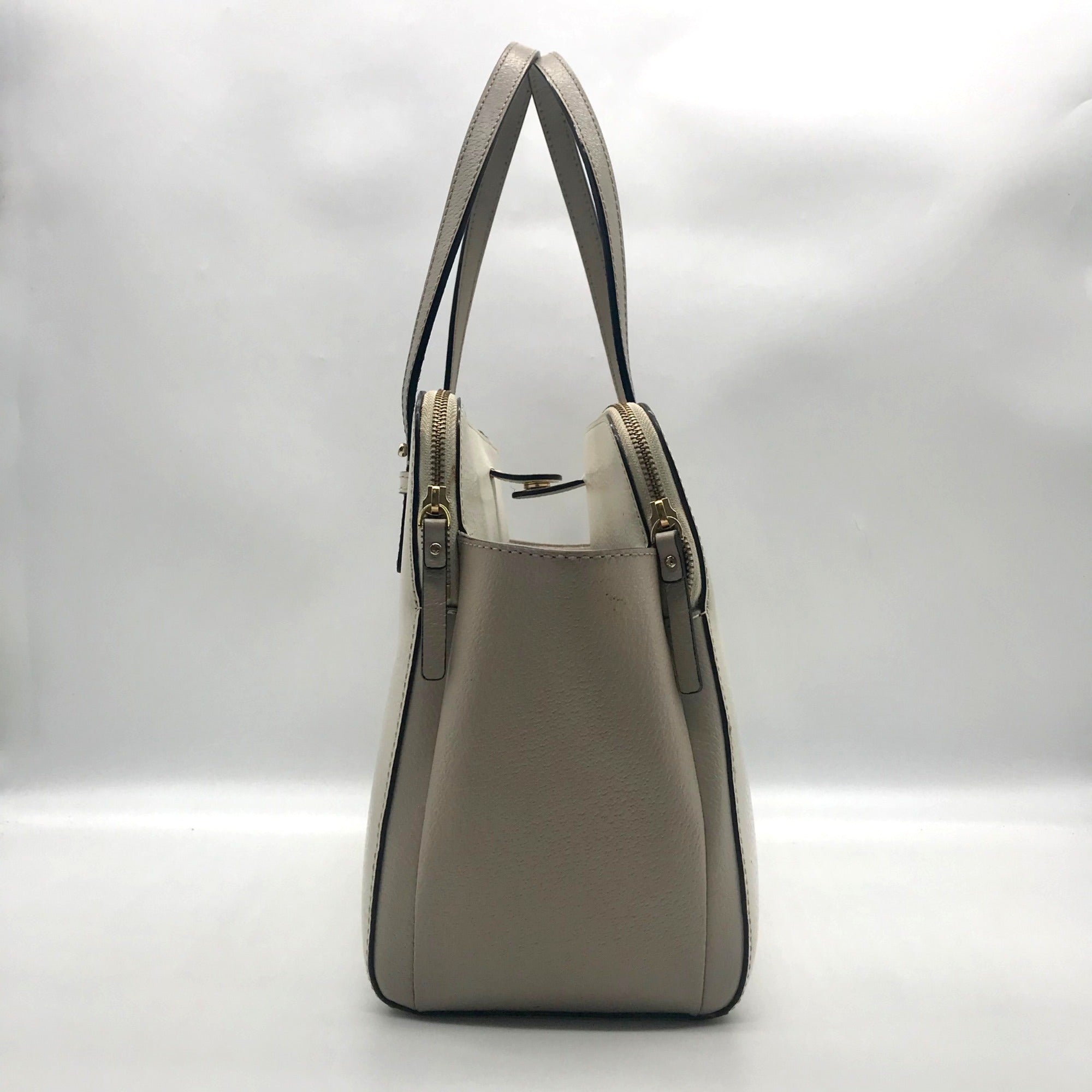 Kate Spade New York Ivory &amp; Cement Grand Street Lydia Shoulder Bag