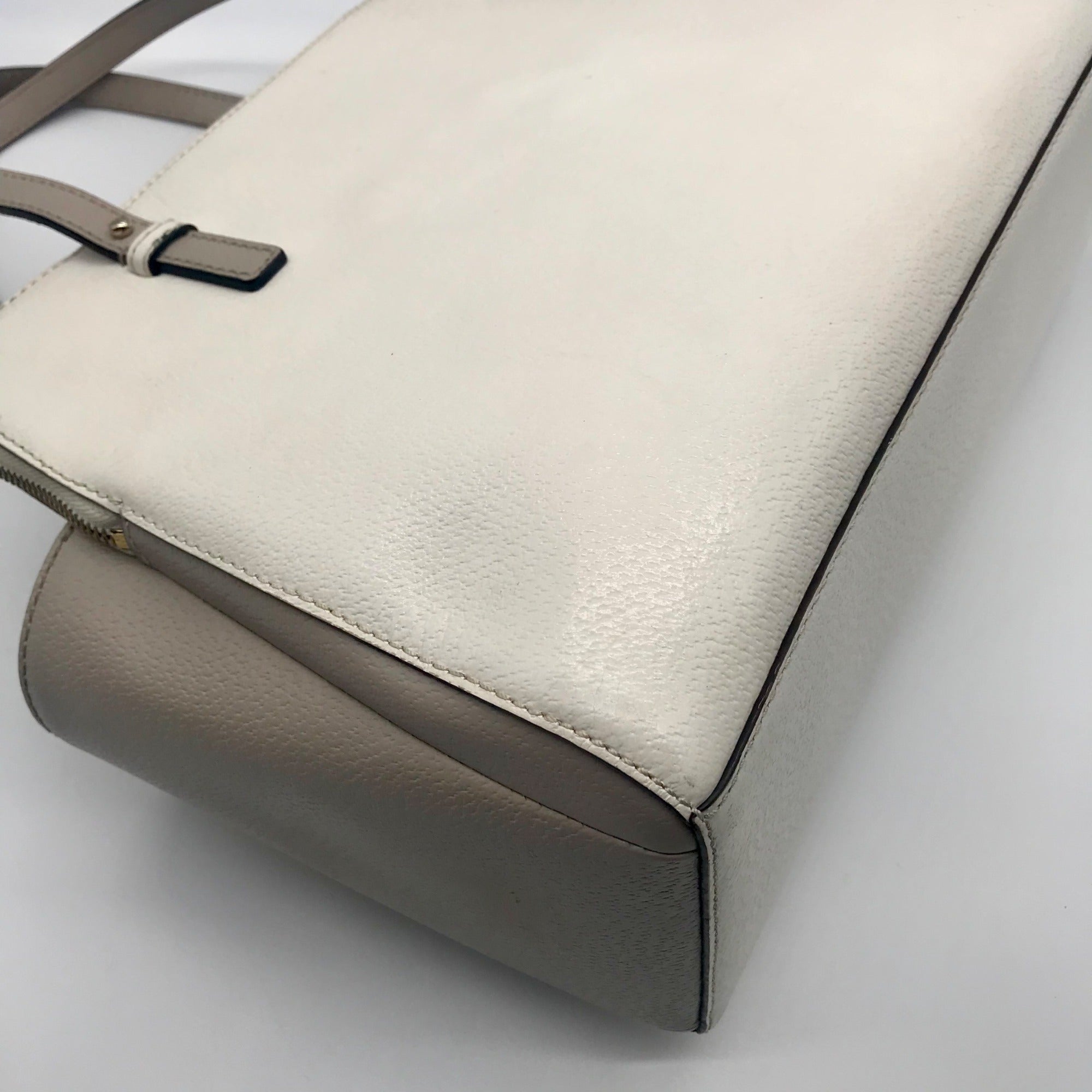 Kate Spade New York Ivory &amp; Cement Grand Street Lydia Shoulder Bag