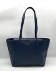 DKNY Blue Faux Leather Bryant Tote Bag