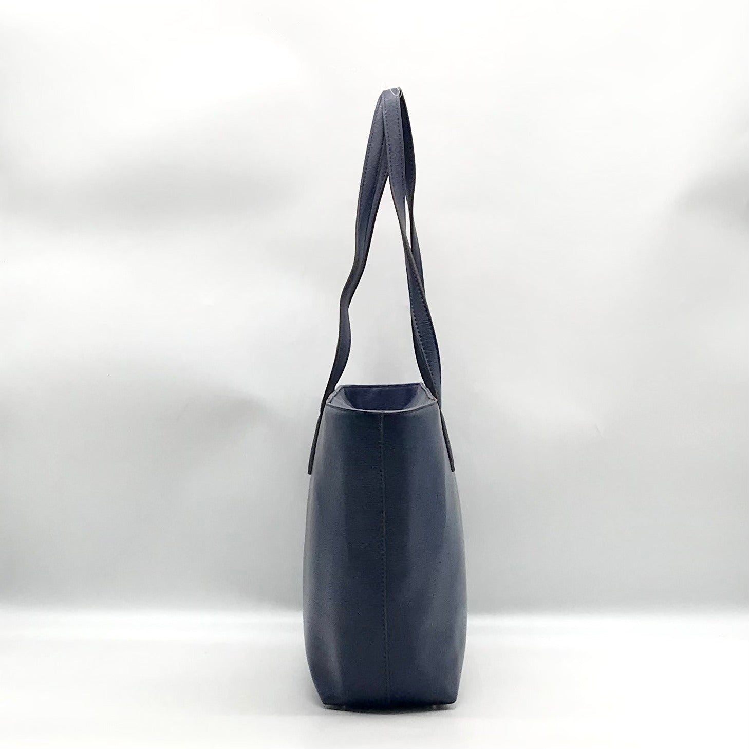 DKNY Blue Faux Leather Bryant Tote Bag