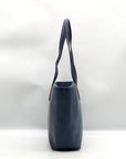 DKNY Blue Faux Leather Bryant Tote Bag