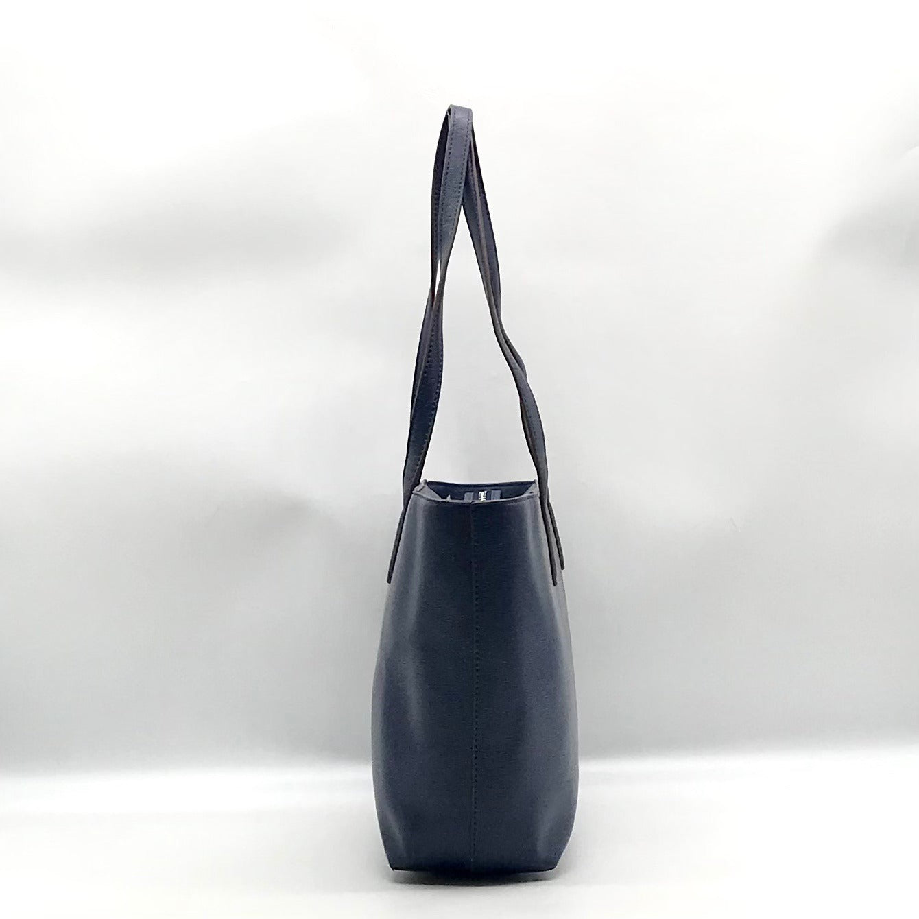 DKNY Blue Faux Leather Bryant Tote Bag