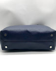DKNY Blue Faux Leather Bryant Tote Bag
