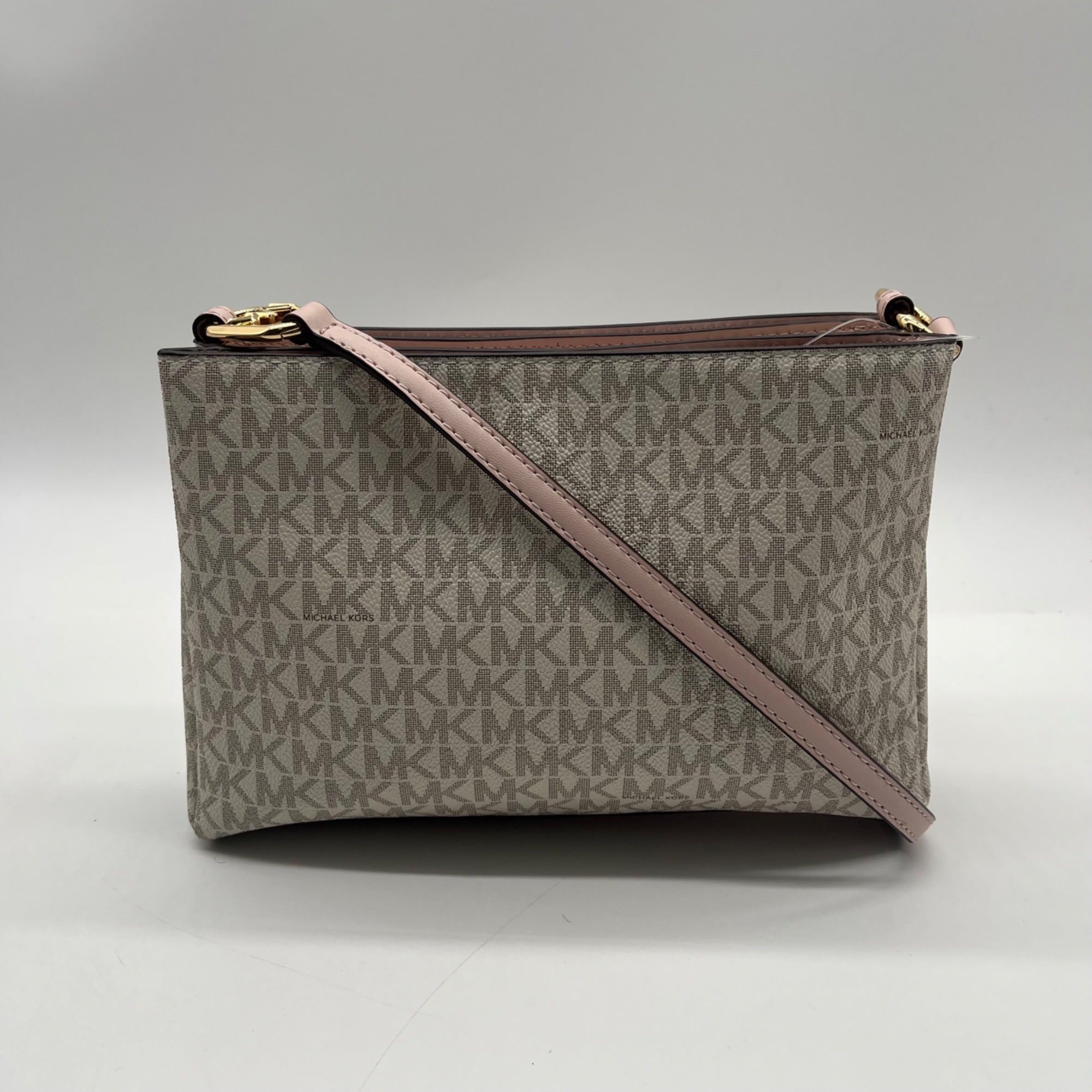 Michael Kors Cream Trisha Triple Compartment Crossbody Bag