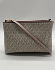 Michael Kors Cream Trisha Triple Compartment Crossbody Bag