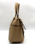 Michael Kors Camel Coated Canvas Sullivan Convertible Top Zip Tote Bag  -NWT