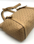 Michael Kors Camel Coated Canvas Sullivan Convertible Top Zip Tote Bag  -NWT