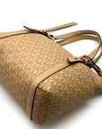 Michael Kors Camel Coated Canvas Sullivan Convertible Top Zip Tote Bag  -NWT