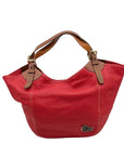 Dooney & Bourke Red Leather Pebble Grain Hobo Bag