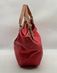 Dooney & Bourke Red Leather Pebble Grain Hobo Bag