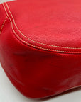 Dooney & Bourke Red Leather Pebble Grain Hobo Bag
