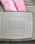 Coach Beige and Cream Signature Coated Canvas Station Tote Bag CH504