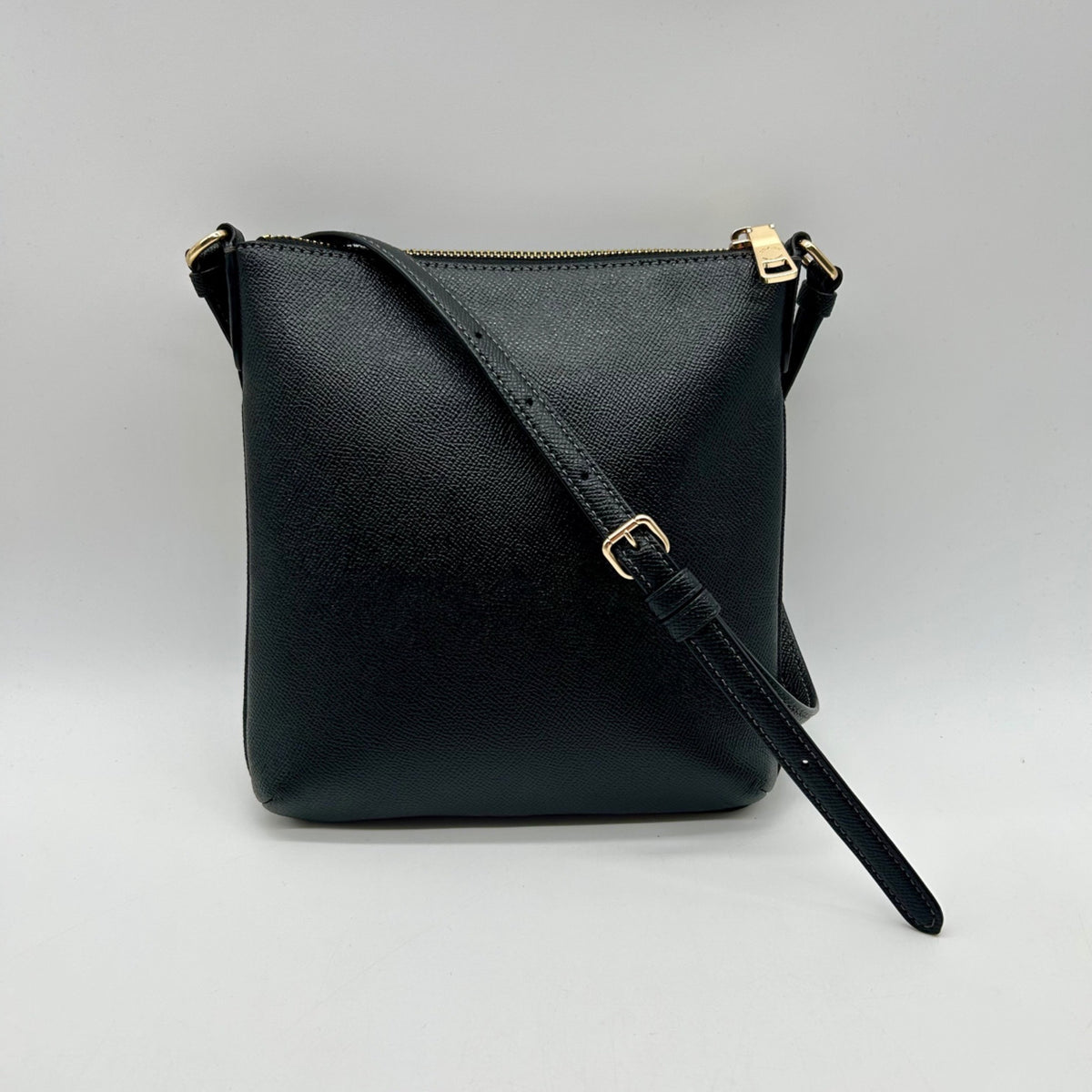 Coach Black Crossgrain Leather Mini rowan File Bag CE871