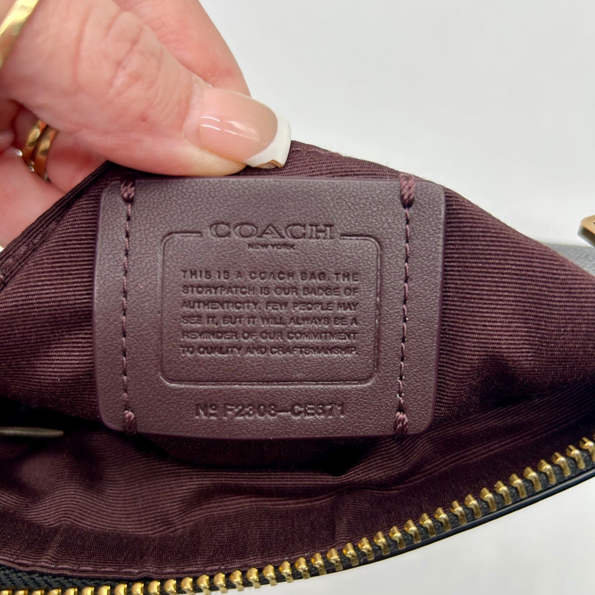 Coach Black Crossgrain Leather Mini rowan File Bag CE871