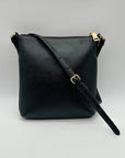 Coach Black Crossgrain Leather Mini rowan File Bag CE871