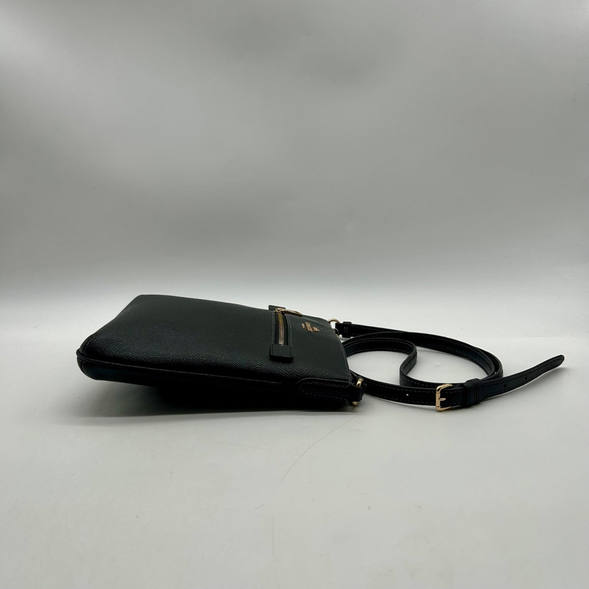 Coach Black Crossgrain Leather Mini rowan File Bag CE871
