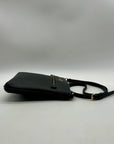 Coach Black Crossgrain Leather Mini rowan File Bag CE871
