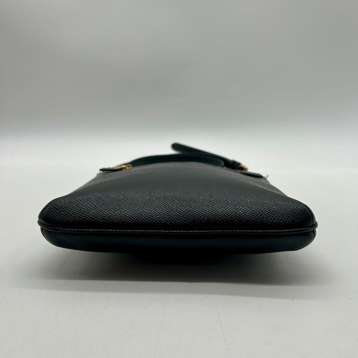 Coach Black Crossgrain Leather Mini rowan File Bag CE871